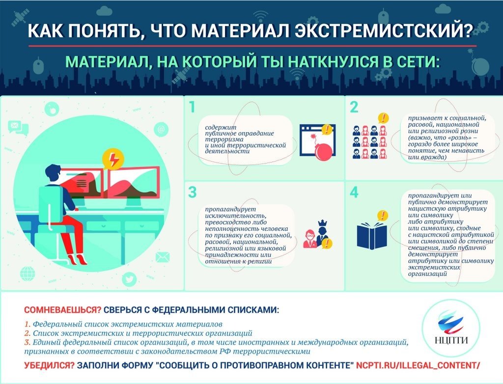 как понять что материал экстремистский